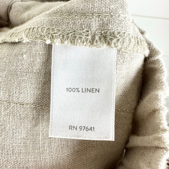 J. Jill Pure Jill Linen Pull On Pants Khaki Pockets Elastic Waist Size 1X - Picture 6 of 6